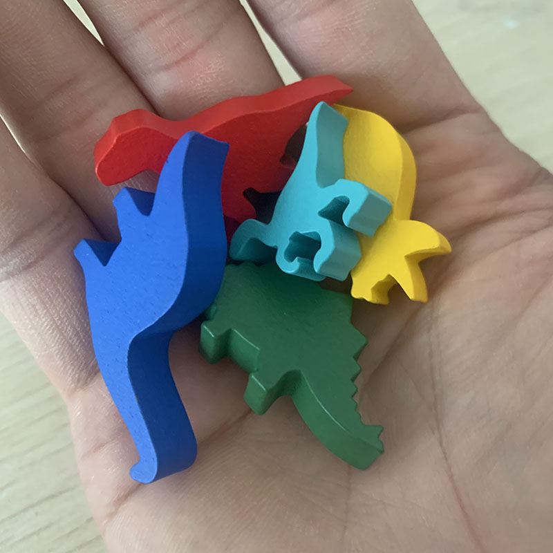 Board Game Catan - 5 ピース/セット木製恐竜ボードゲームチェスアクセサリー