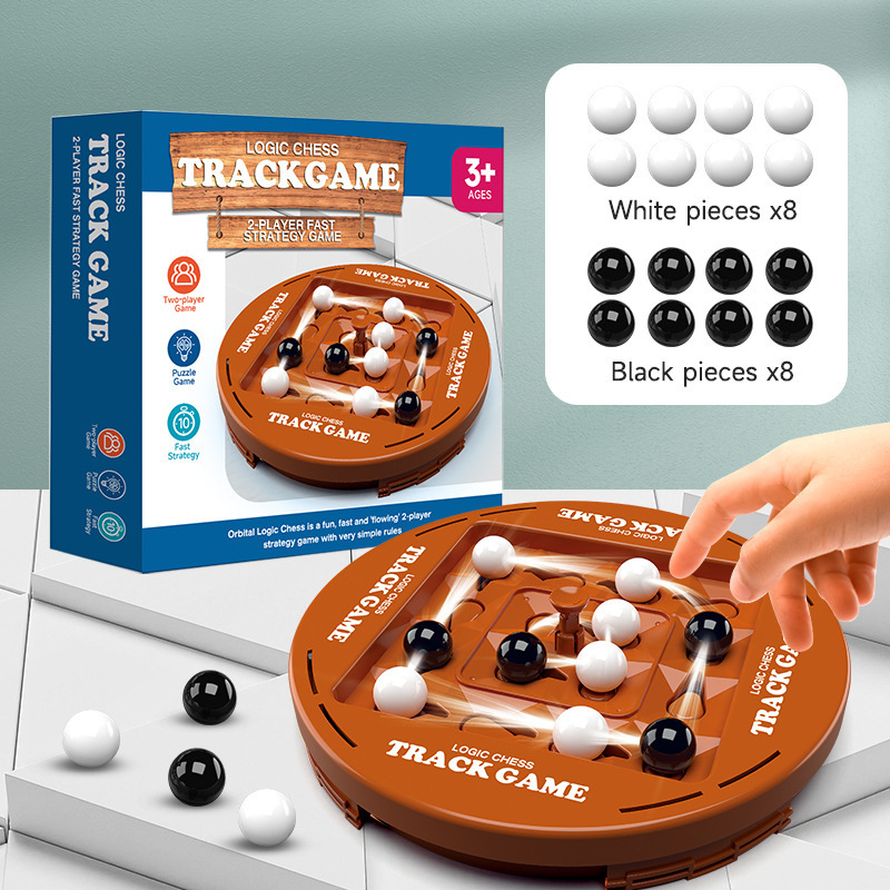 Strategy Board Game - チェスゲーム 楽しいテーブルトップ 軌道ロジックチェス ボードゲーム トラックロジックボード ストラテジーゲーム