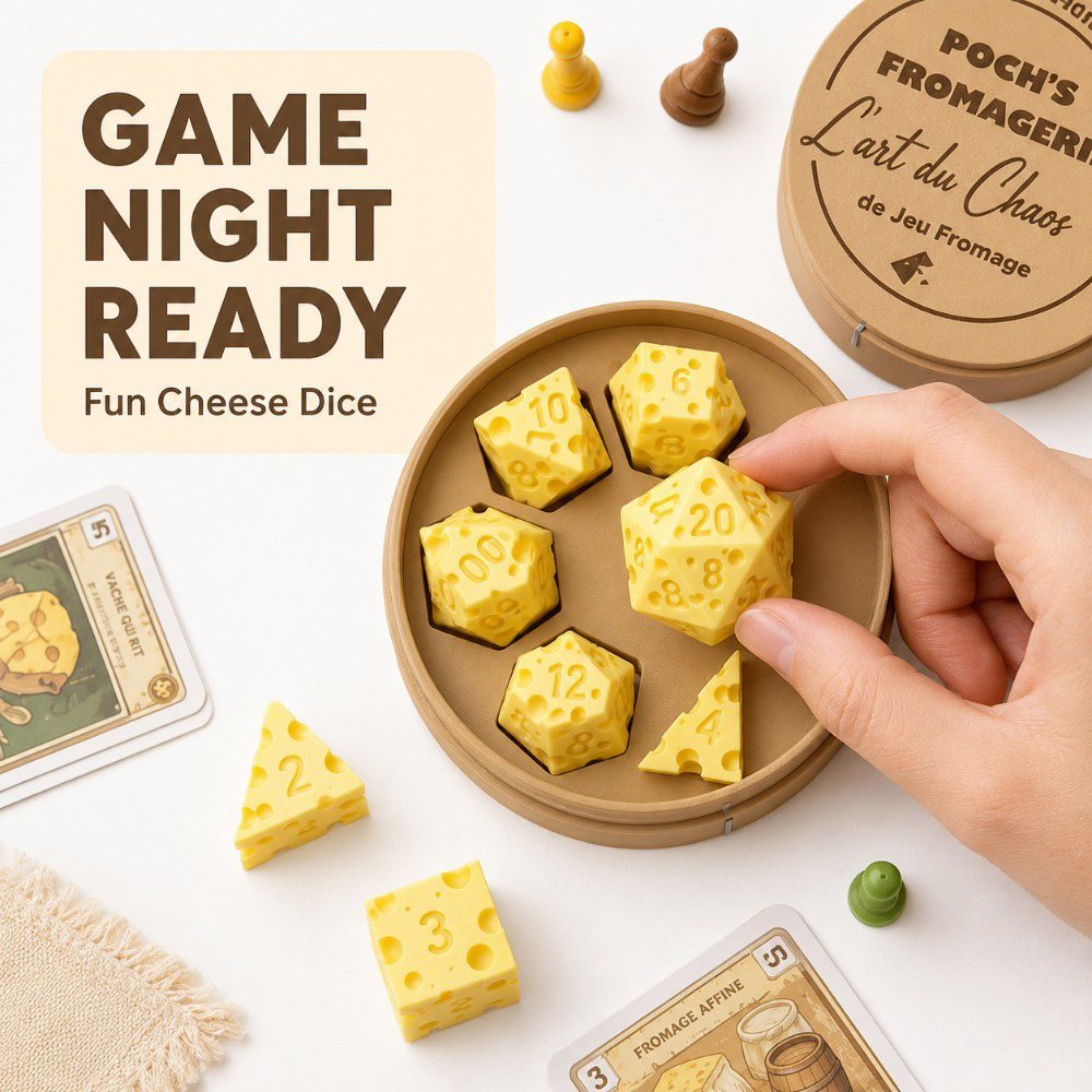 クリエイティブな不規則なチーズ型のサイコロセックリエイティブ - Board Game Live のレビューと価格